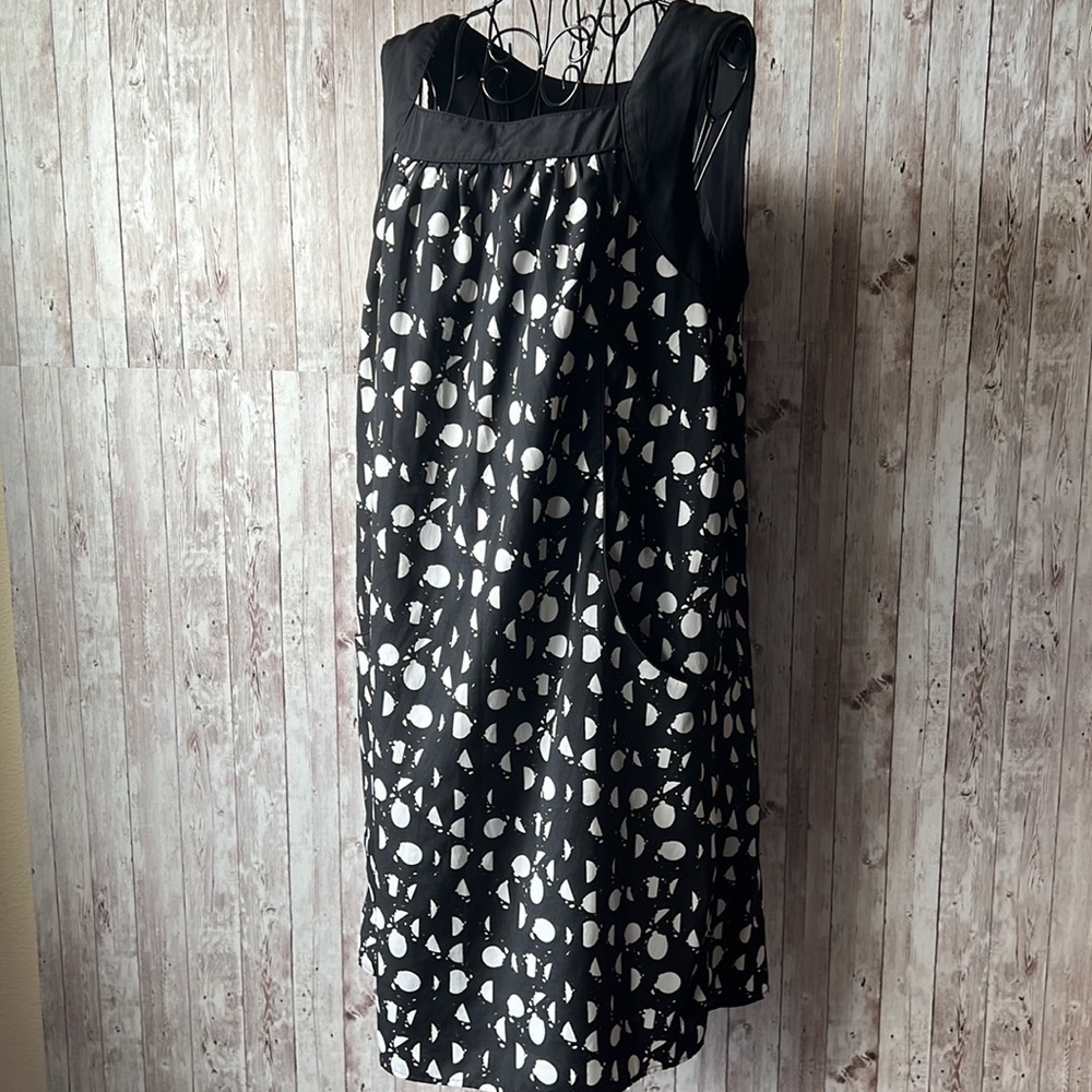 MOSSIMO Sleeveless Black and white polka dot dress